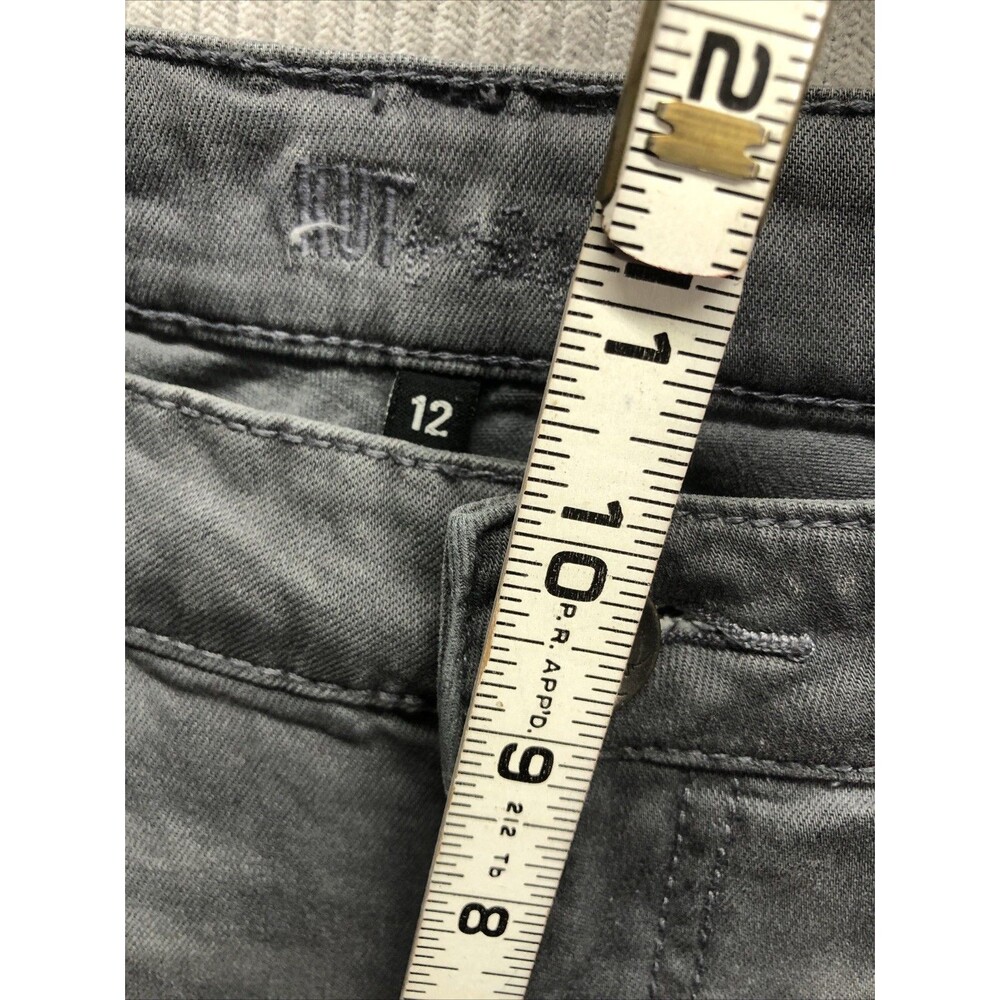 Kut From The Kloth MIA Toothpick Skinny Jeans Size 12 Gray Distressed - Picture 9 of 16